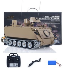 1/16 RC Tank M2412-B M113A1 360 Turret Rotation IR Metal Wheels Gearbox Smoke