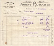 Antique invoice Pierre Rhodain