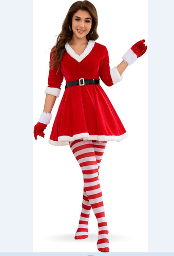 Santa suit cosplay mrs - suit,