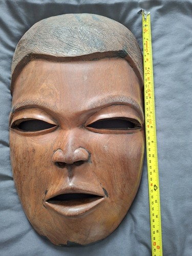 African wooden wall mask