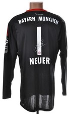 BAYERN MUNICH 2017/2018 FOOTBALL GOALKEEPER SHIRT L PLAYER ISSUE SIGNED 1 NEUER