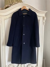 Harrods 100% pure cashmere coat in Navy size 38s excellent condition