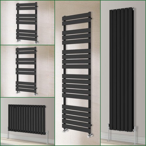 Black flat panel bathroom - black,