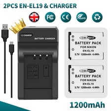 2× EN-EL19 Battery & Charger