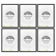 6 Pack Black Portrait A4