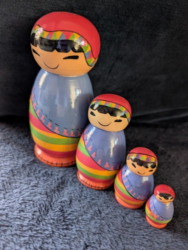 Retro russian dolls wooden - russian,