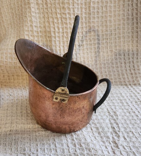 Vintage copper coal scuttle