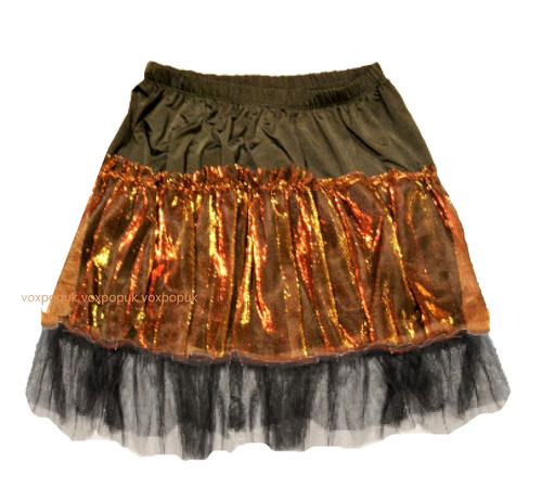 Net petticoat skirt - skirt, bronze