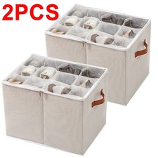 2pc Foldable Shoe Storage Box