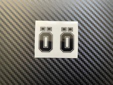 Ohlins Logo Fork Shock Stickers Motorbike Vinyl Laminated Decals x2 Black