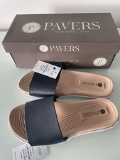 Ladies Pavers Navy Slip On