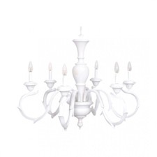 Classic Wooden White Shabby Chic Chandelier 8 Lights ESSE 807/8