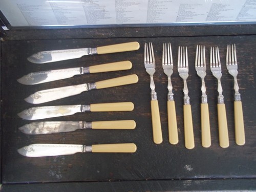 Vintage fish cutlery set - vintage, 6