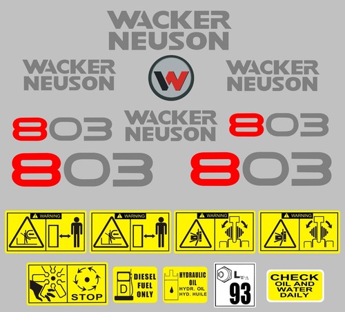 Decal sticker set - decal, wacker