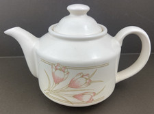 Biltons Spring Bouquet Cream Floral Crocus Teapot Ceramic Pottery Never Used VGC