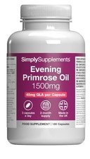 Evening Primrose Oil 1500mg * 180 Capsules * Supports Hormone Balance
