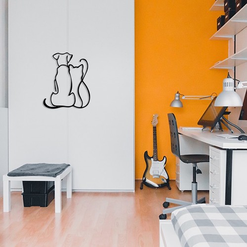 Minimalist abstract cat metal - abstract,