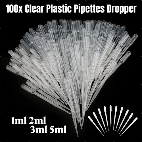 100x clear plastic - 100x, pipettes