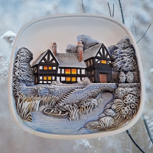 Chalkware winter scene - chalkware,