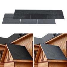 18PCS Sheet Felt Roofing Shingles Asphalt Roof Shingles Tiles Self Adhesive Back
