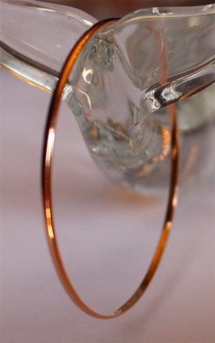 9ct solid rose gold bangle - solid,