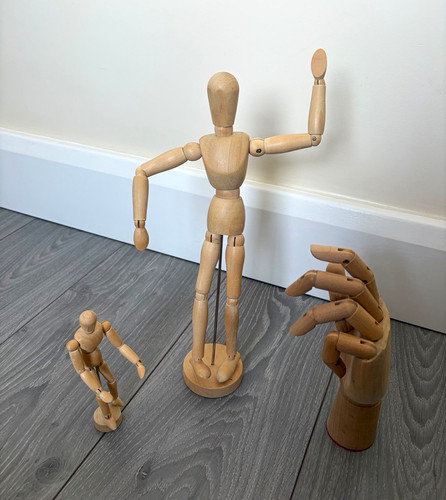 Wooden artist drawing - wooden,