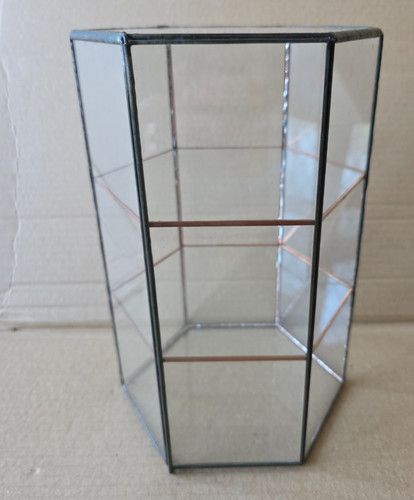 Metal and glass shelf - and,