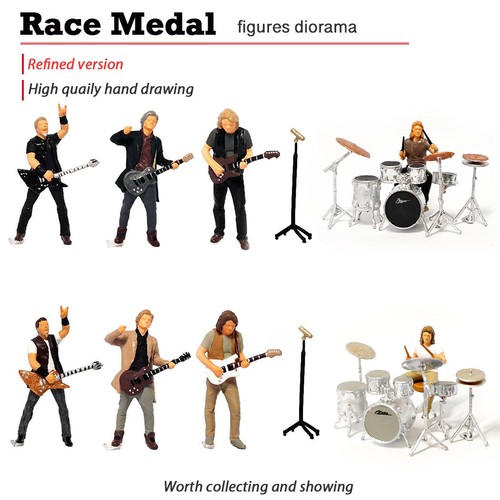 Diorama rock band stage - 1:64,