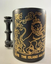 Portmeirion Pottery Black & Gold Mug Tankard – Portland 1978 – Vintage – VGC