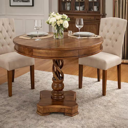 Walnut brown round - 30, in.