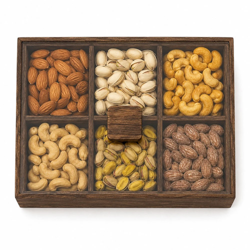 Wooden tea snack box - wooden,