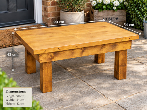 Rustic solid wood coffee table - solid,