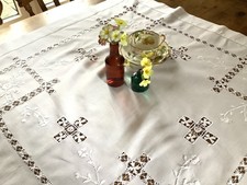 Vintage Antique White Linen