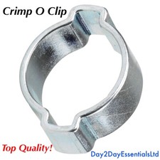 Double Ear Crimp O Clips Air Silicone Water Fuel Petrol Hose Pipe Clamp All Size
