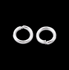 ❤ Metal Silver Plated 1mm Thick Strong Jump Rings 5mm 6mm 7mm 8mm 10mm 12mm ❤