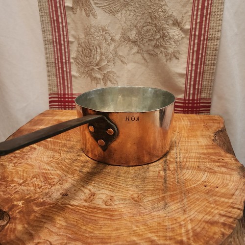 Antique french copper saucepan - copper,