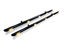 Black Stainless Side Bars + Amber LEDs + Down Lights For LDV Maxus V80 SWB Van