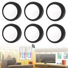 LED Puck Lights with Remote, Wireless New Led Push Lights Battery Operated RGBW