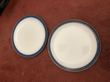 A Pair Of Used BLUE Denby Imperial Blue Dinner Plates 26cm
