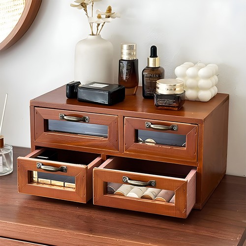 Vintage wooden desk organizer - vintage,