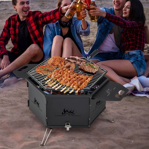 Mobile charcoal grill - charcoal, stove