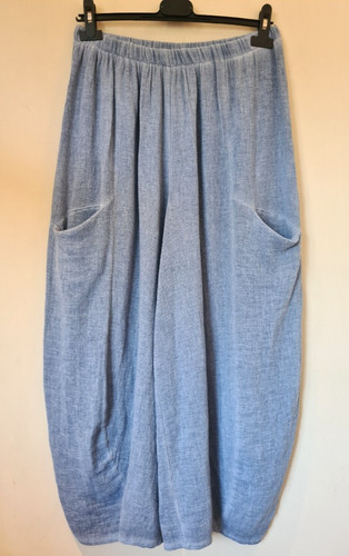 Italian washed linen trousers - washed,