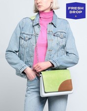 RRP€136 O BAG Rubber Crossbody Bag Logo Detachable Strap Magnetic Flap