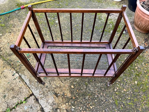 Antique english oak doll - antique, cot