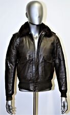 SCHOTT IS-674-MS Brown Leather Bellowsless Flight Jacket VTG 70s Size M