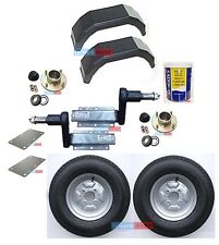 550Kg Trailer Suspension Units Hubs 10"4PR Wheels Plates Grease Mudguards-Set 19