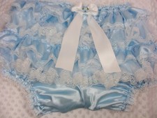 ADULT BABY SISSY blue SATIN
