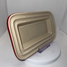 Le Creuset Heritage Stoneware Butter Dish Cerise Or Cherry Red - Bottom Only