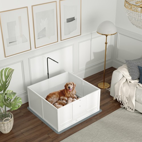 Whelping box for dogs with - whelping, pee