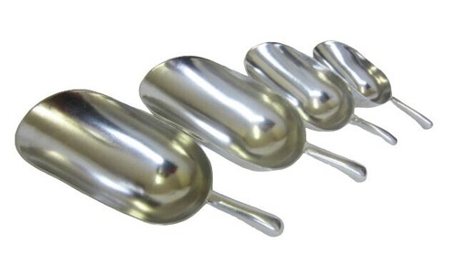 Aluminium flour scoop animal - aluminium, scoop/animal